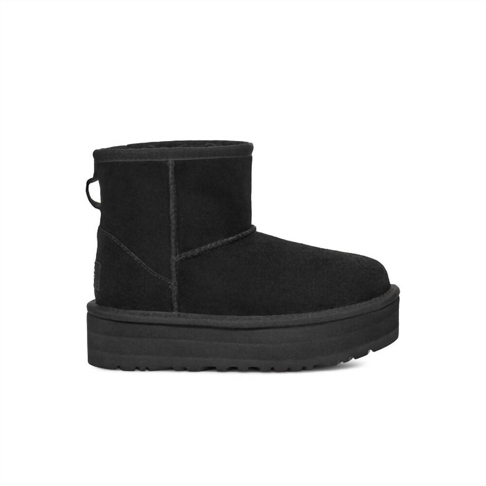 NEW UGG kid's classic mini platform boots in black